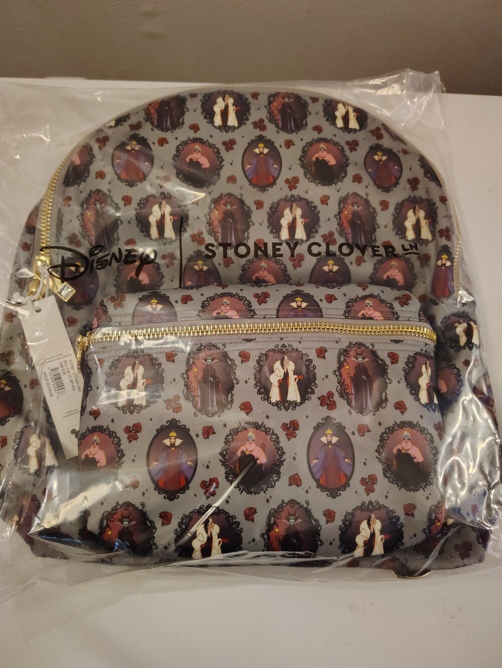 Stoney Clover Lane Disney Villains Mini Backpack - Gray, Purple & Pink